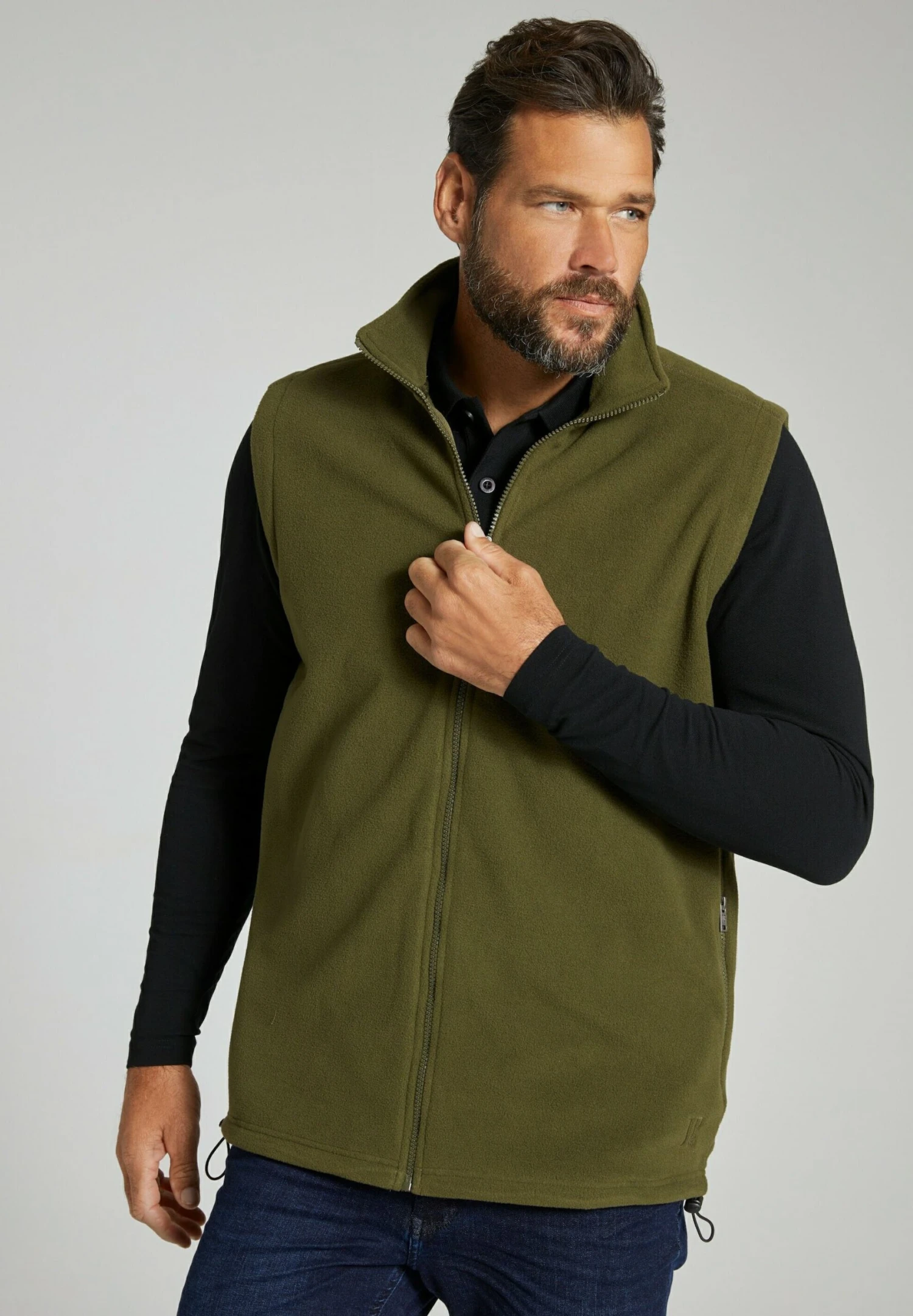 JP1880 Bodywarmer - Dunkel Khaki 4 JP1880 Bodywarmer - Dunkel Khaki - Afbeelding 2