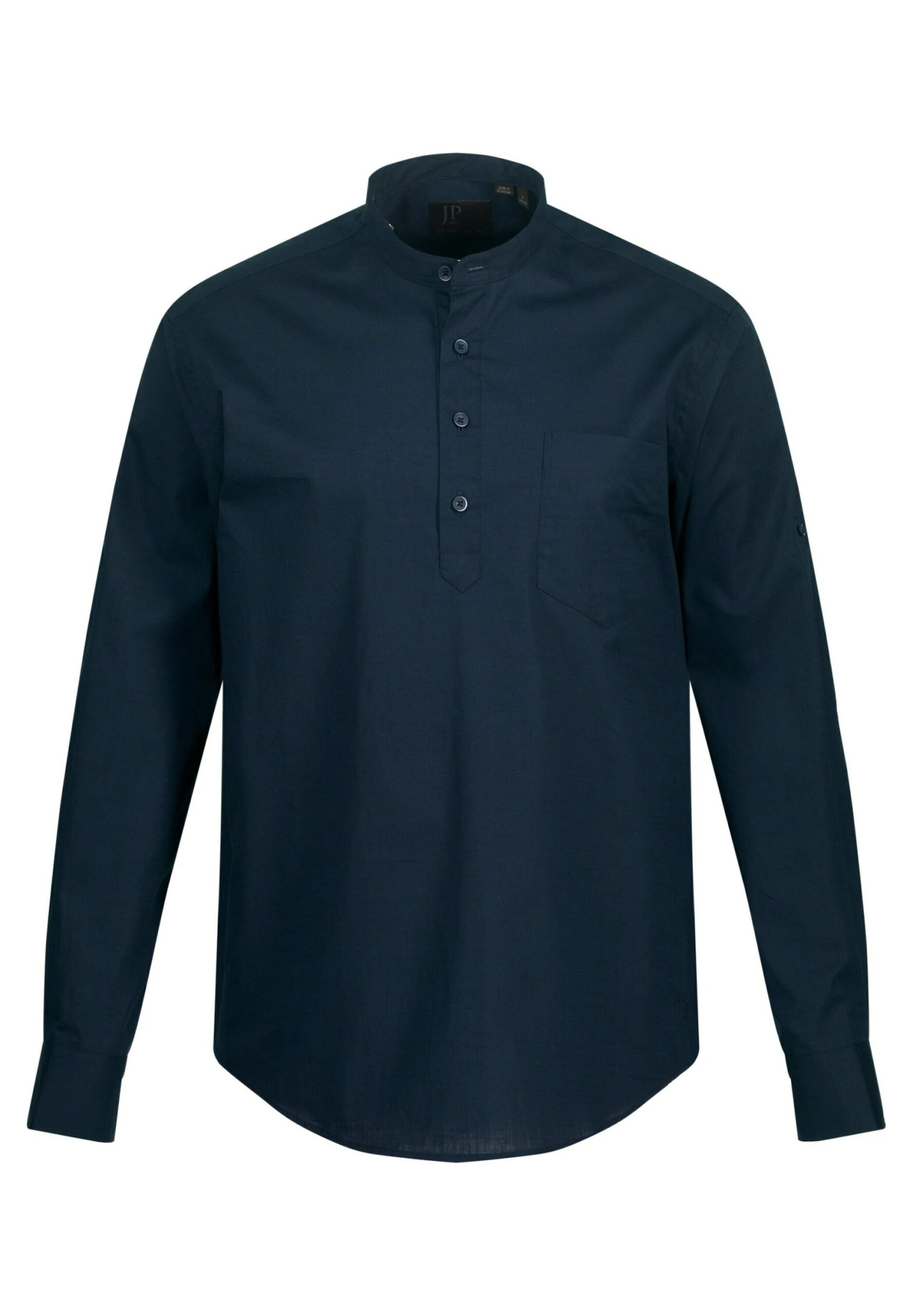 JP1880 Henley, Langarm, Modern Fit, Brusttasche, Rundhals - Overhemd - Navy Blau 5 JP1880 Henley, Langarm, Modern Fit, Brusttasche, Rundhals - Overhemd - Navy Blau - Afbeelding 3