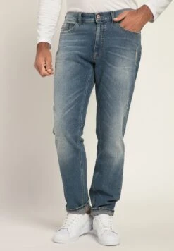 JP1880 FlexnamicBleached Destroy-Look 5-Pocket Bis- Straight Leg Jeans - Hell Bleached