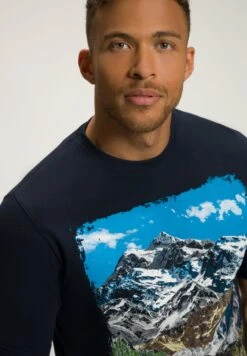 JP1880 T-Shirt Print - Navyblau Melange -JP1880 90ffc5cb3d534ac783664600e9f9188b