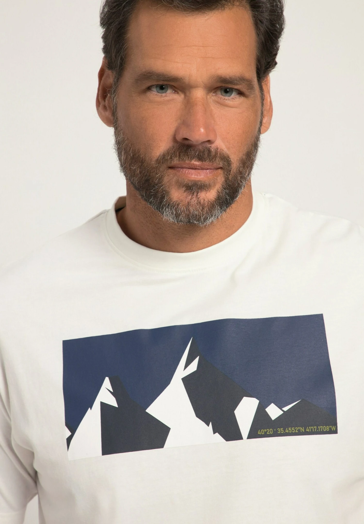 JP1880 T-Shirt Print - Creme White 4 JP1880 T-Shirt Print - Creme White - Afbeelding 2