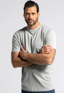 JP1880 T-Shirt Basic - Grau-Melange Navy