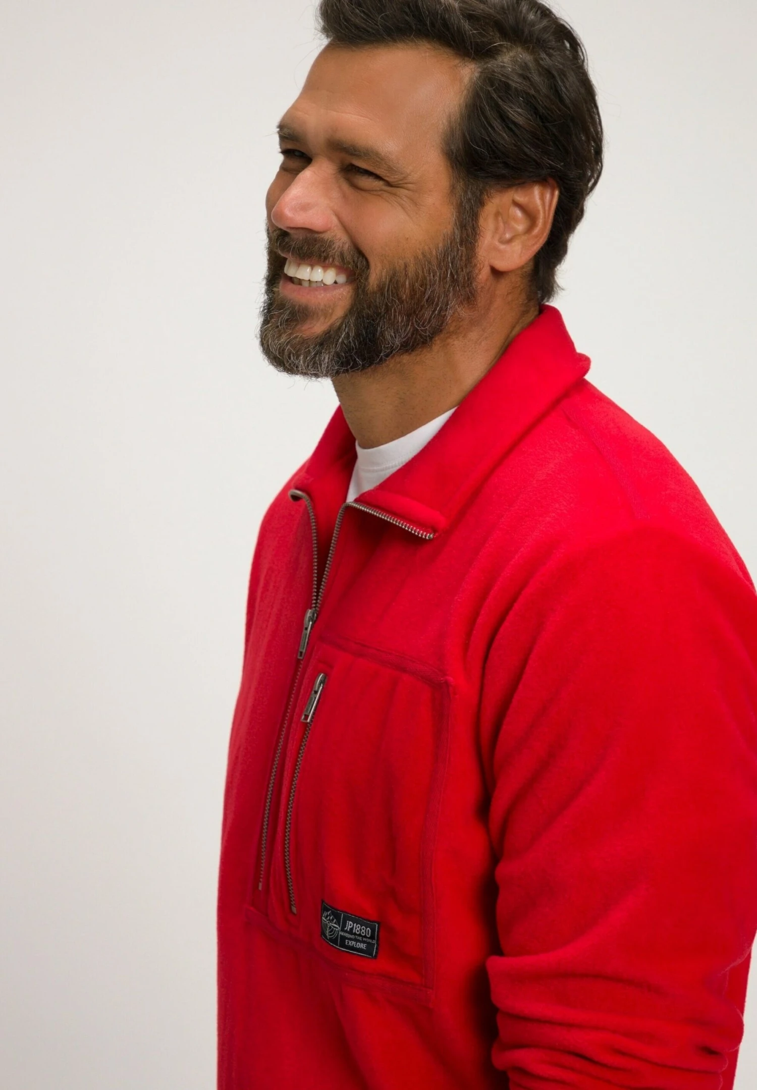 JP1880 Fleece Trui - Red 4 JP1880 Fleece Trui - Red - Afbeelding 2