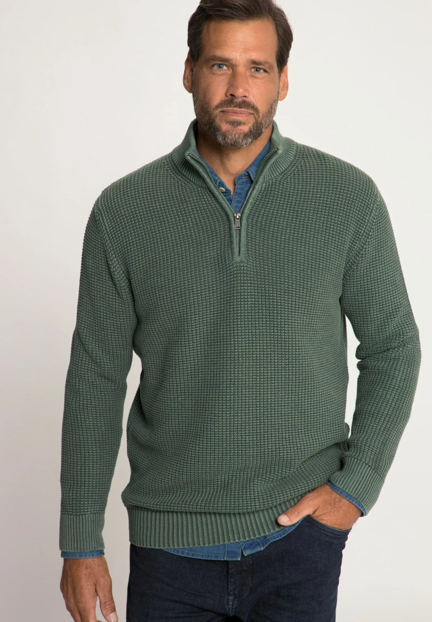 JP1880 Trui - Kaki 3 JP1880 Trui - Kaki