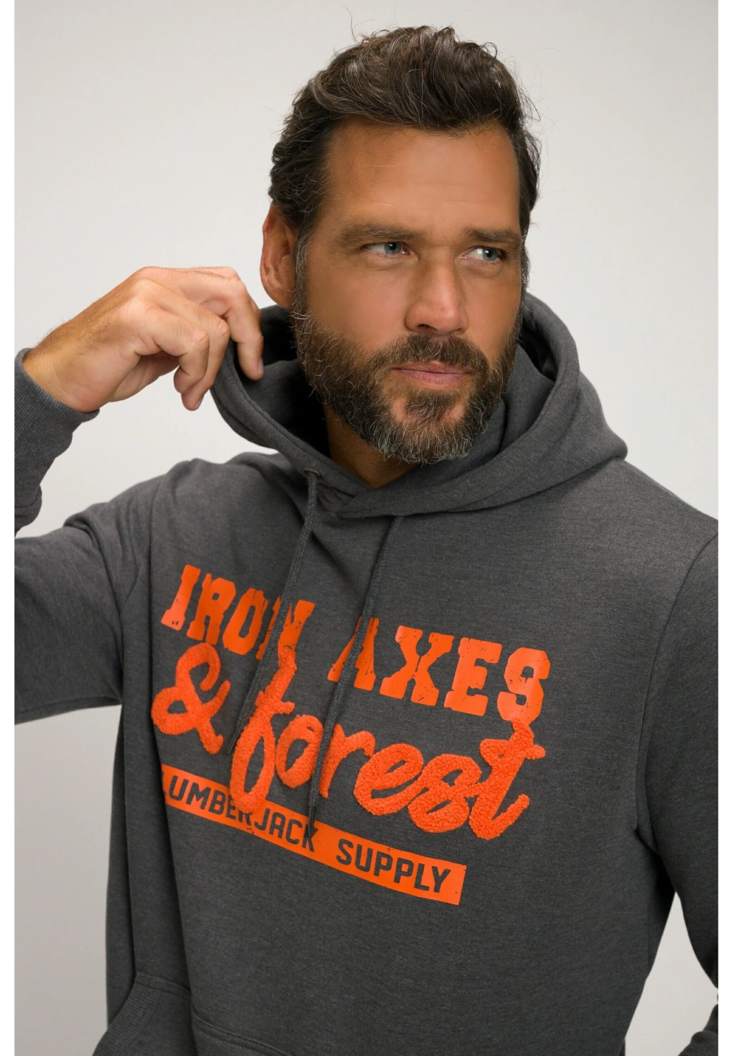 JP1880 Hoodie - Dunkelgrau Melange 4 JP1880 Hoodie - Dunkelgrau Melange - Afbeelding 2