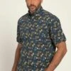 JP1880 Halbarm Allover Print Buttondown-KragenModern Fit - Overhemd - Navy Blau 2 JP1880 Halbarm Allover Print Buttondown-KragenModern Fit - Overhemd - Navy Blau -JP1880 9e7c9a7c5f7949c483f53bd3a60db4ce