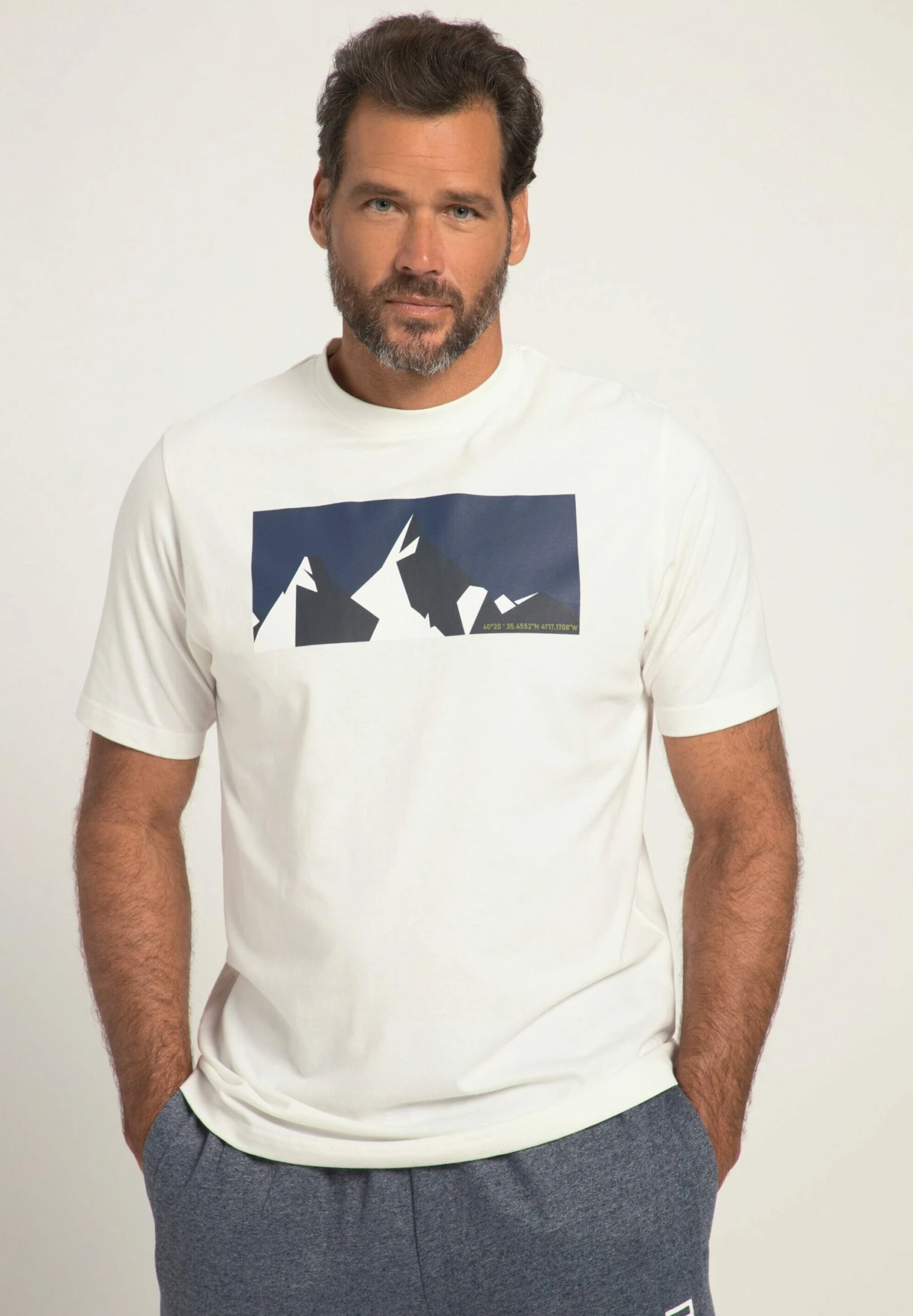 JP1880 T-Shirt Print - Creme White 3 JP1880 T-Shirt Print - Creme White