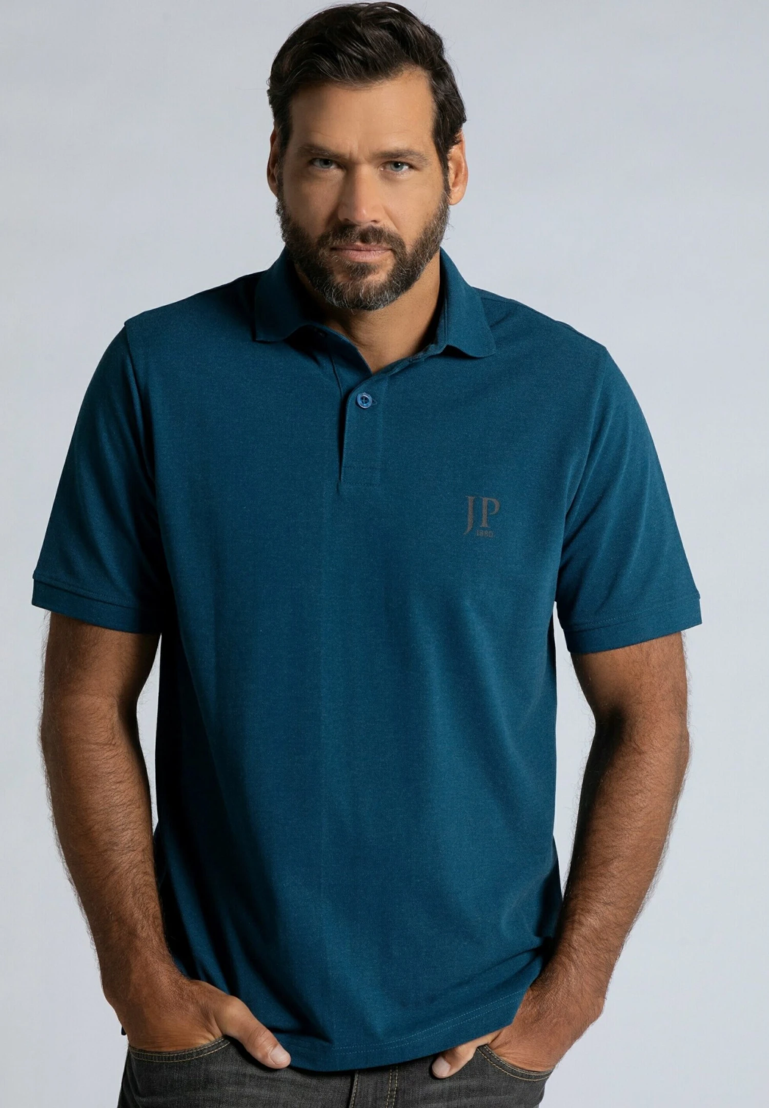JP1880 Poloshirt - Bleu Moyen 3 JP1880 Poloshirt - Bleu Moyen
