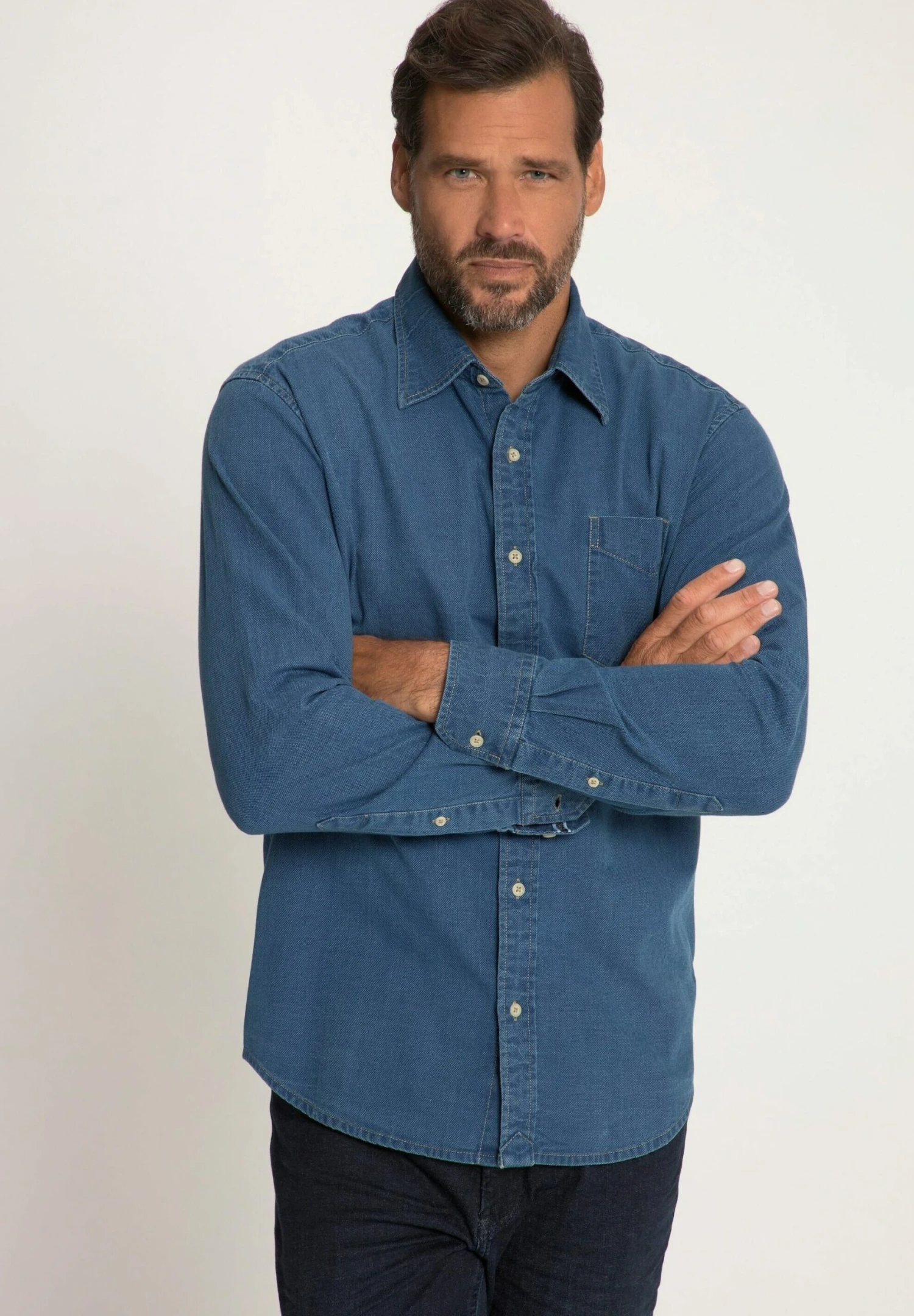 JP1880 Modern Fit - Overhemd - Blue Denim 3 JP1880 Modern Fit - Overhemd - Blue Denim