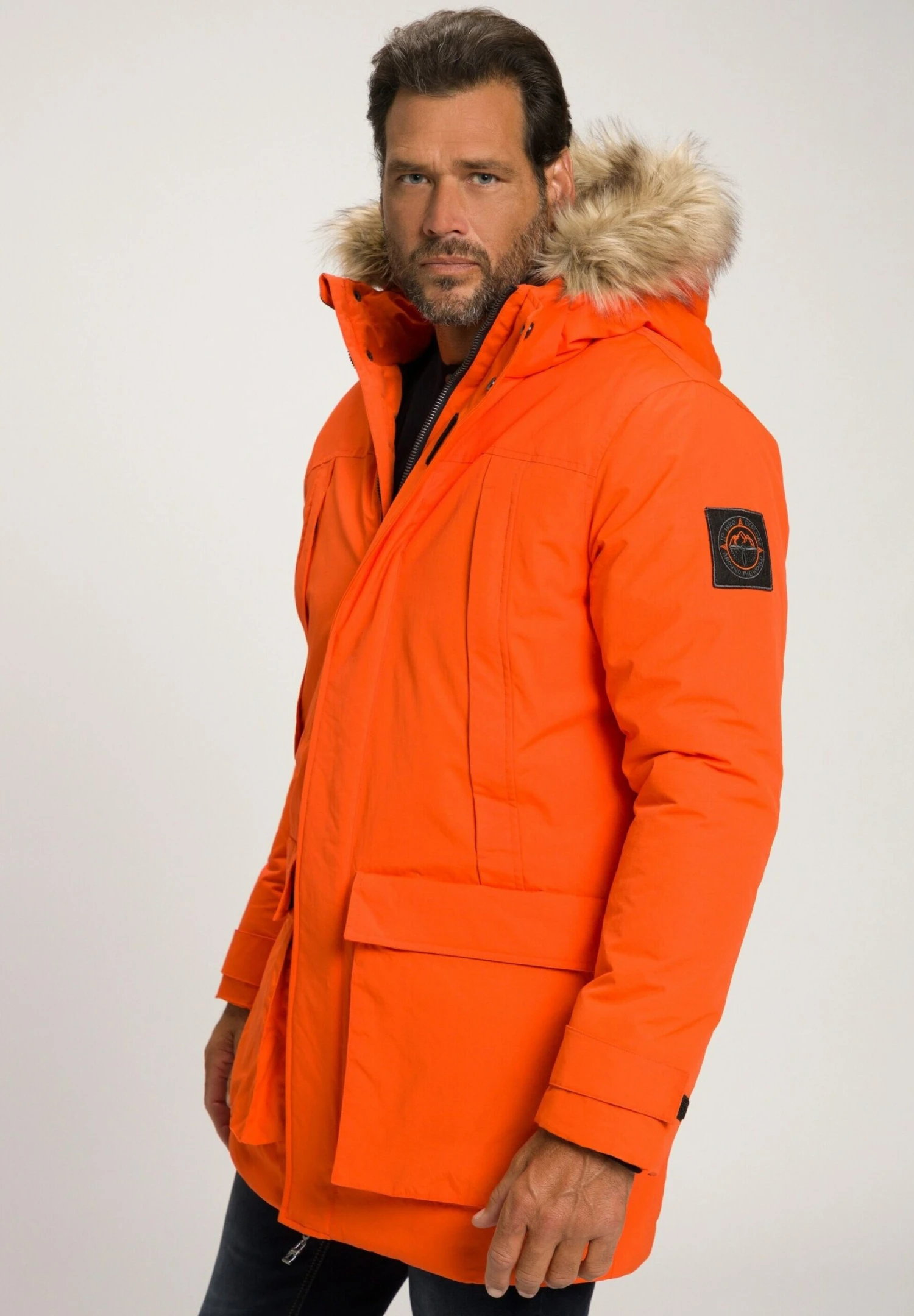 JP1880 With Hood - Parka - Bright Orange 2 JP1880 With Hood - Parka - Bright Orange