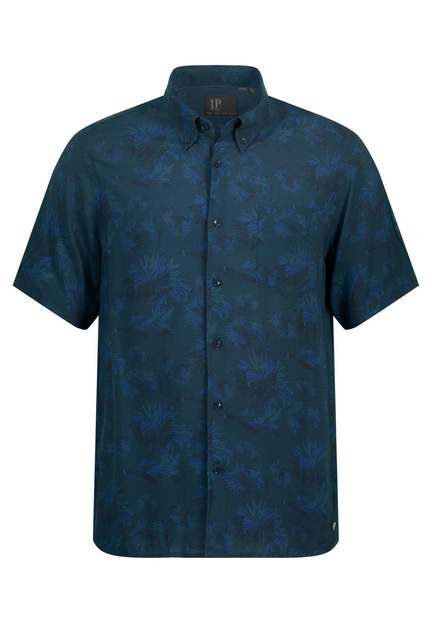JP1880 Halbarm Buttondown-Kragen Kastiger Fit Floraler - Overhemd - Navy Blau 5 JP1880 Halbarm Buttondown-Kragen Kastiger Fit Floraler - Overhemd - Navy Blau - Afbeelding 3
