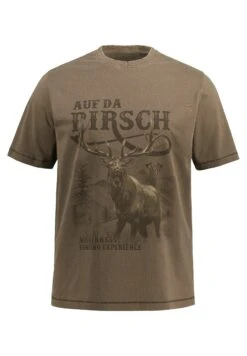 JP1880 T-Shirt Print - Brunâtre 7 JP1880 T-Shirt Print - Brunâtre -JP1880 a15acfeefd87455e849b552cd0f8dd24