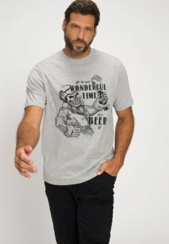 JP1880 T-Shirt Print - Grey Melange