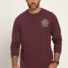 JP1880 Met Slub Print Ronde Hals - Longsleeve - Donker Wijnrood -JP1880 a649012d5fcd4ca0bc592f4eb605ef9d