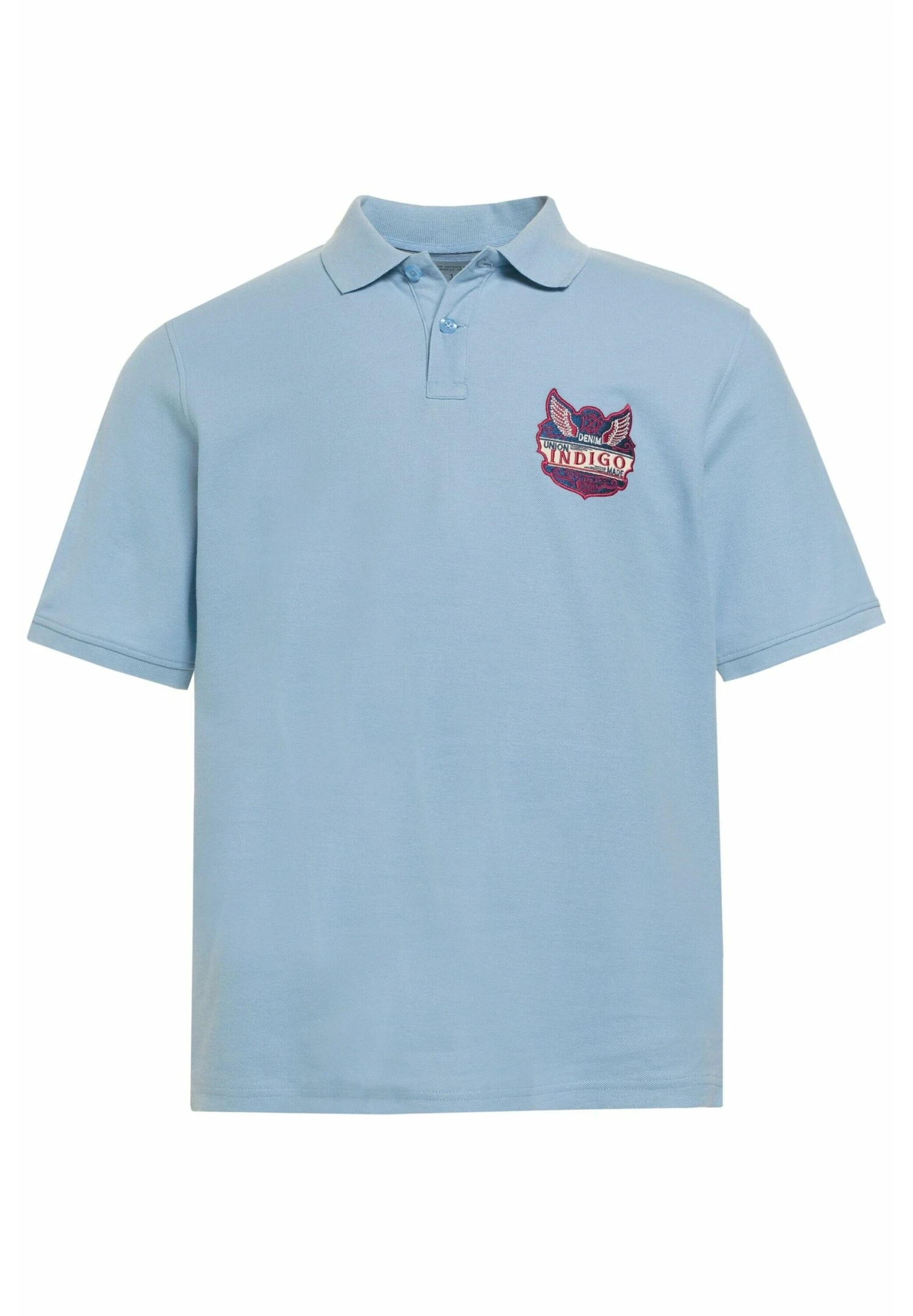 JP1880 Badge Rücken Print Halbarm - Poloshirt - Hellblau 5 JP1880 Badge Rücken Print Halbarm - Poloshirt - Hellblau - Afbeelding 3