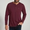 JP1880 Henley- Longsleeve - Aubergine -JP1880 a7cd766dc96d4e9cb26d34e352274630