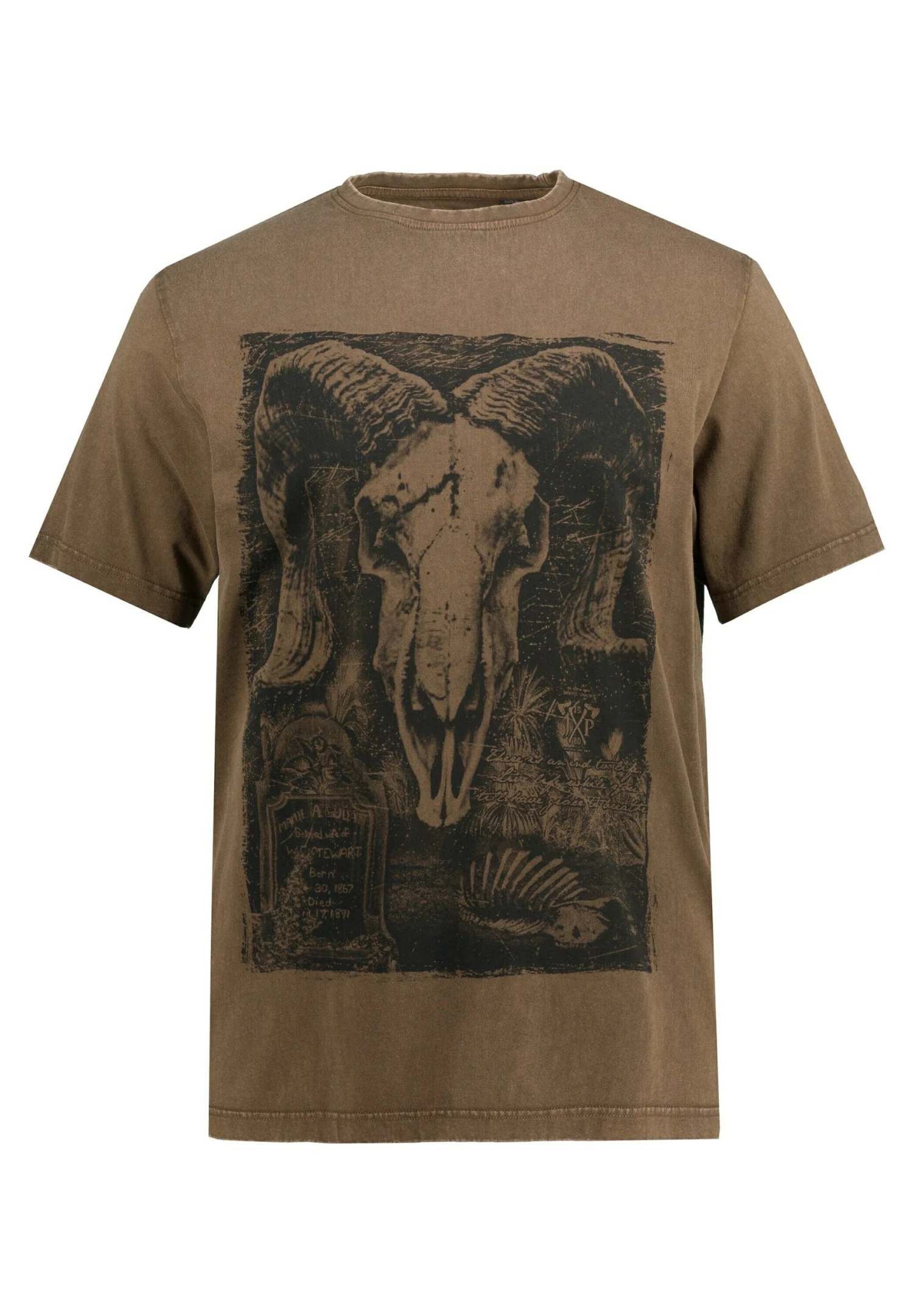 JP1880 T-Shirt Print - Mocca Brown 5 JP1880 T-Shirt Print - Mocca Brown - Afbeelding 3