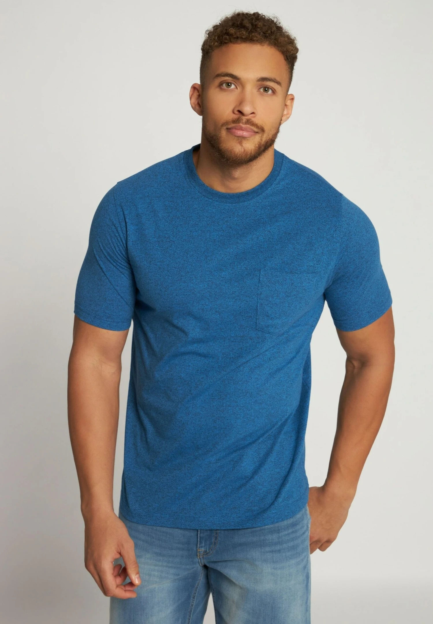 JP1880 Pocket Detail - T-Shirt Basic - Medium Blue 3 JP1880 Pocket Detail - T-Shirt Basic - Medium Blue