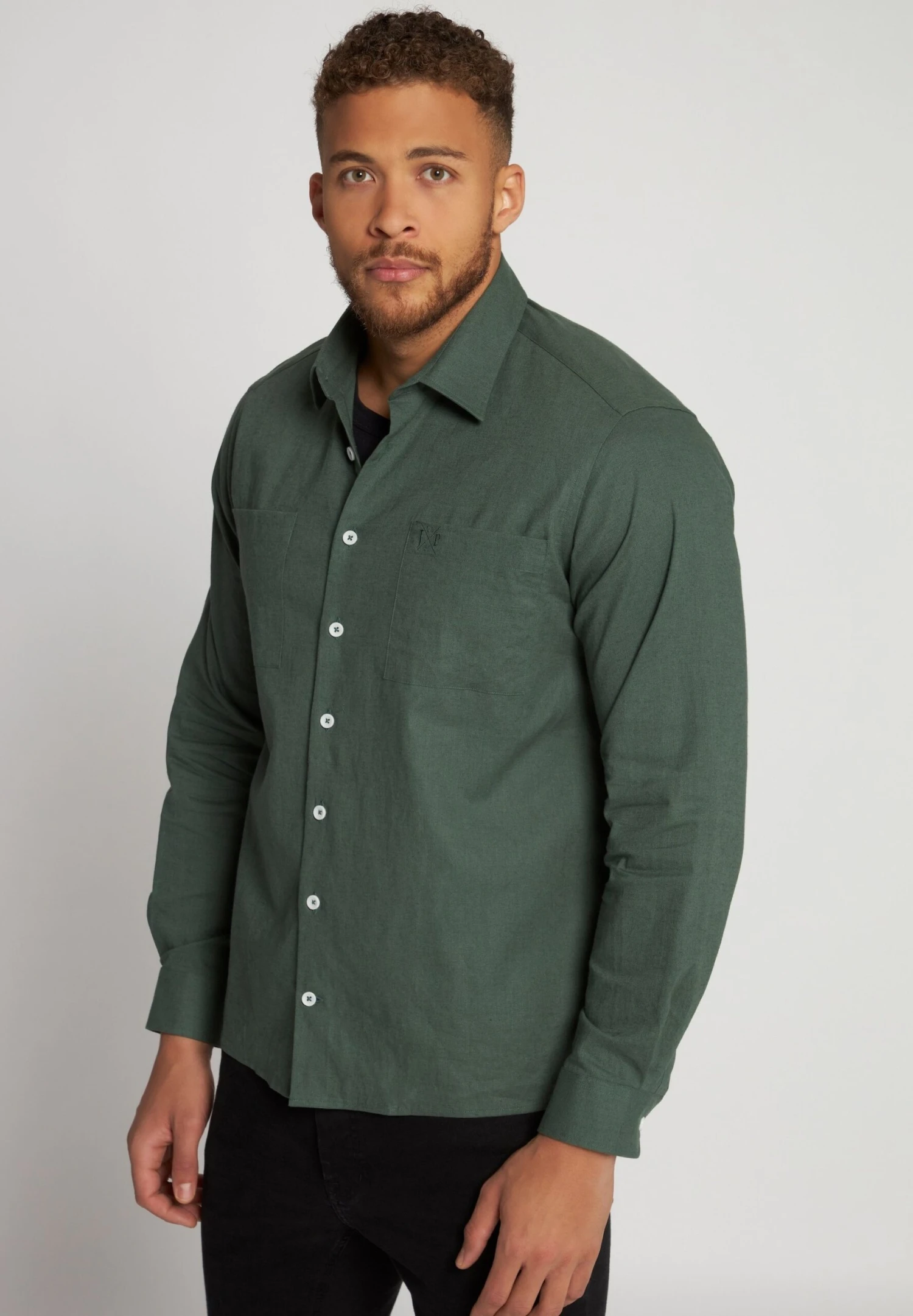 JP1880 Manches Longues Et Col Kent - Overhemd - Vert Nuageux 3 JP1880 Manches Longues Et Col Kent - Overhemd - Vert Nuageux