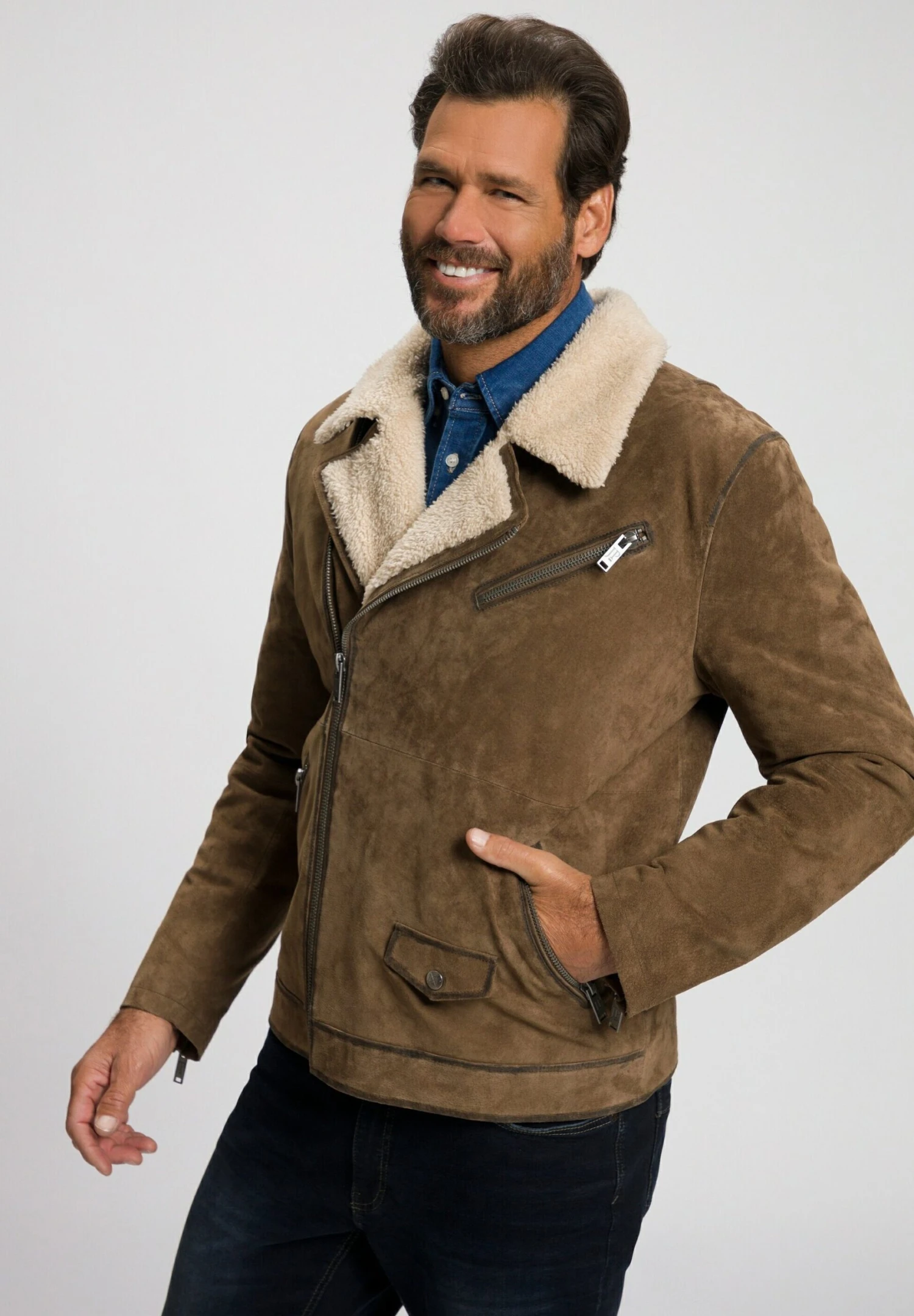 JP1880 Leren Jas - Brun Camel 4 JP1880 Leren Jas - Brun Camel - Afbeelding 2