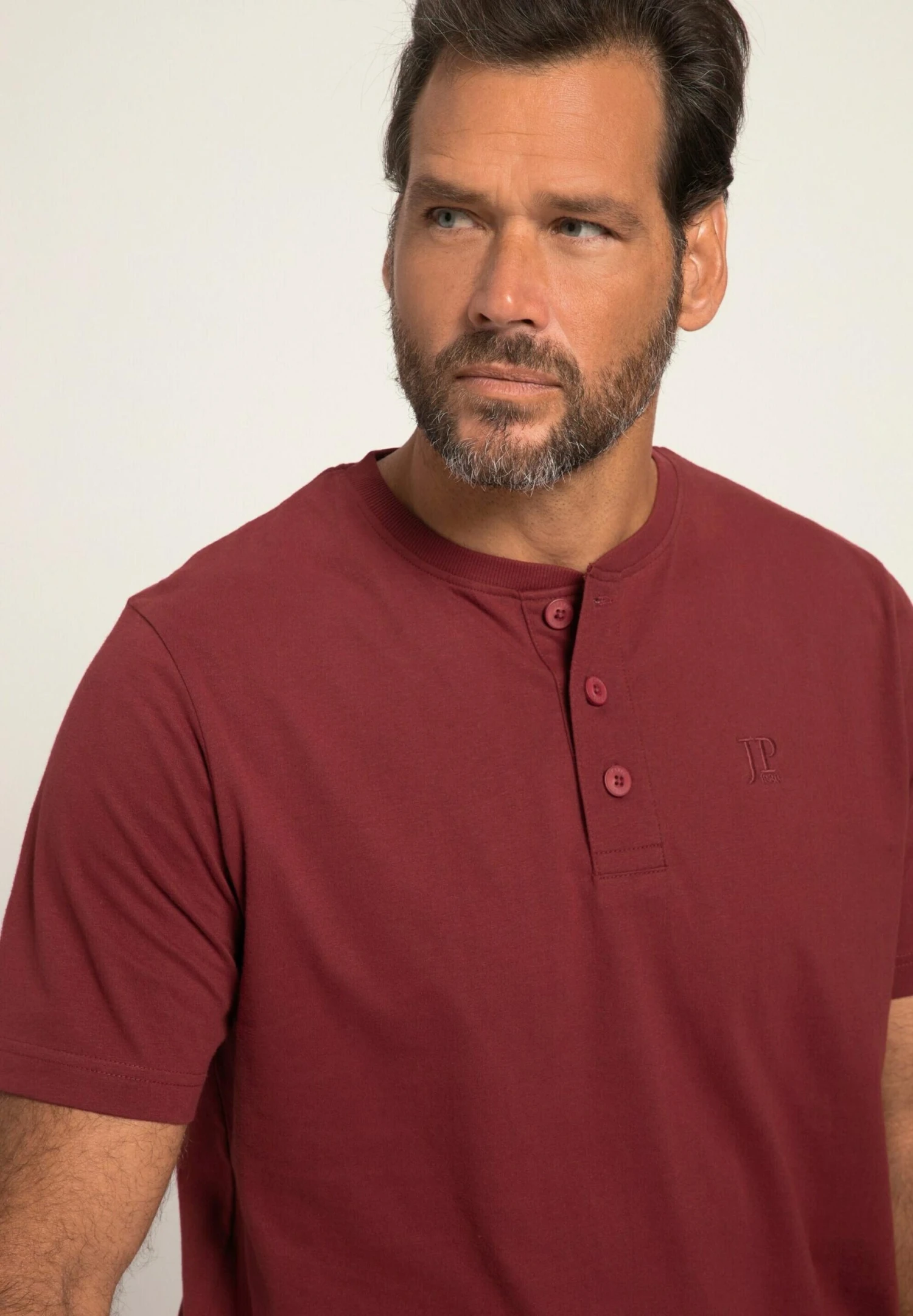 JP1880 T-Shirt Basic - Dunkel Kirschrot 5 JP1880 T-Shirt Basic - Dunkel Kirschrot - Afbeelding 3