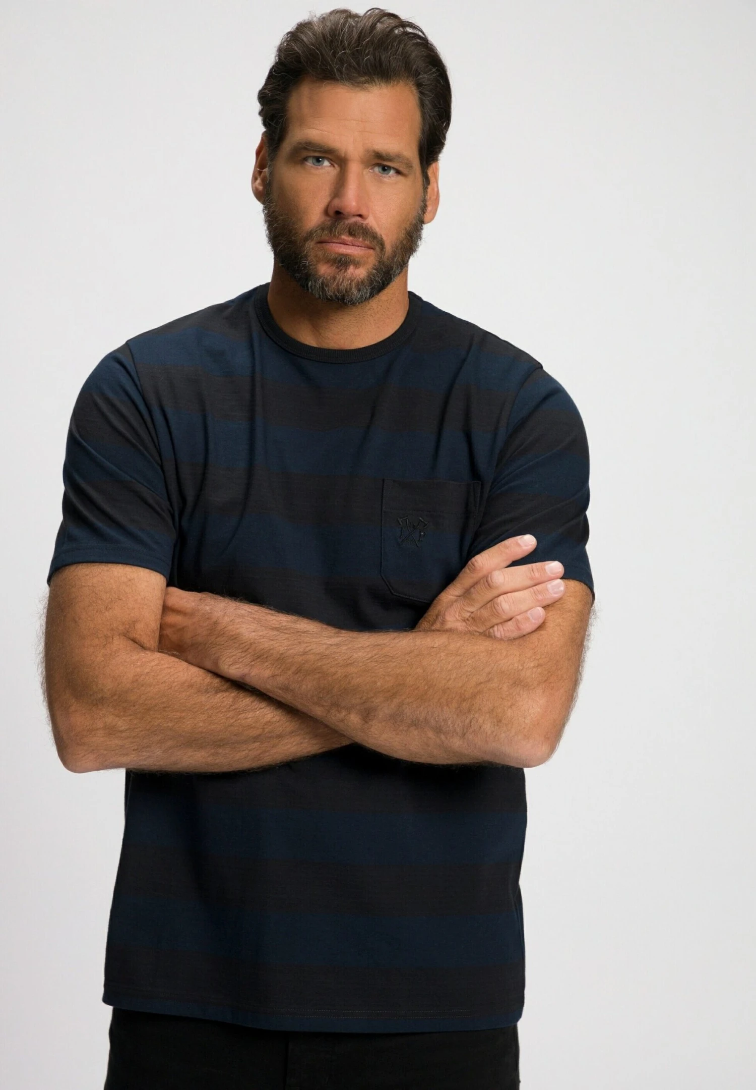 JP1880 T-Shirt Print - Mattes Nachtblau 3 JP1880 T-Shirt Print - Mattes Nachtblau