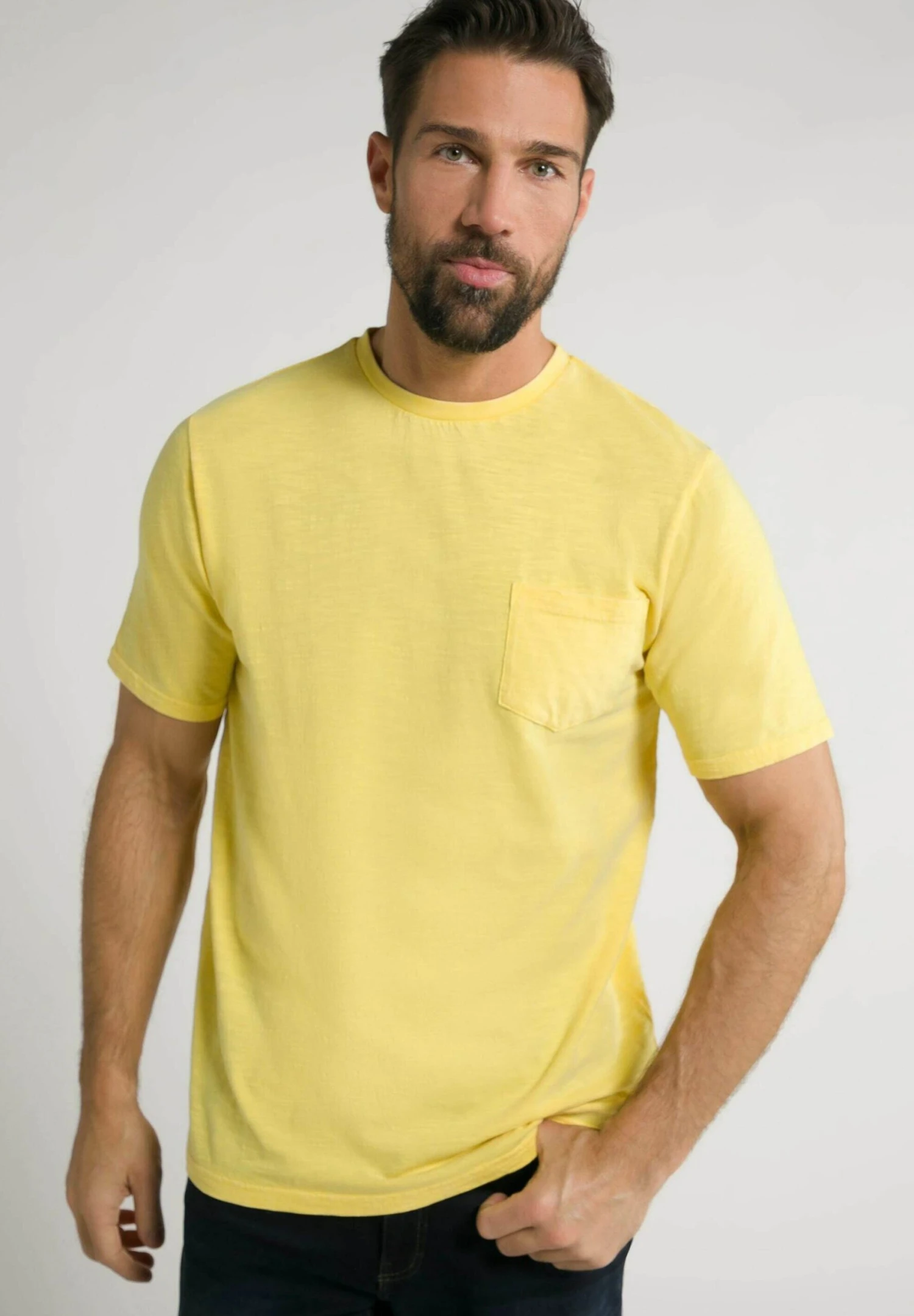 JP1880 T-Shirt Basic - Pastellgelb 3 JP1880 T-Shirt Basic - Pastellgelb