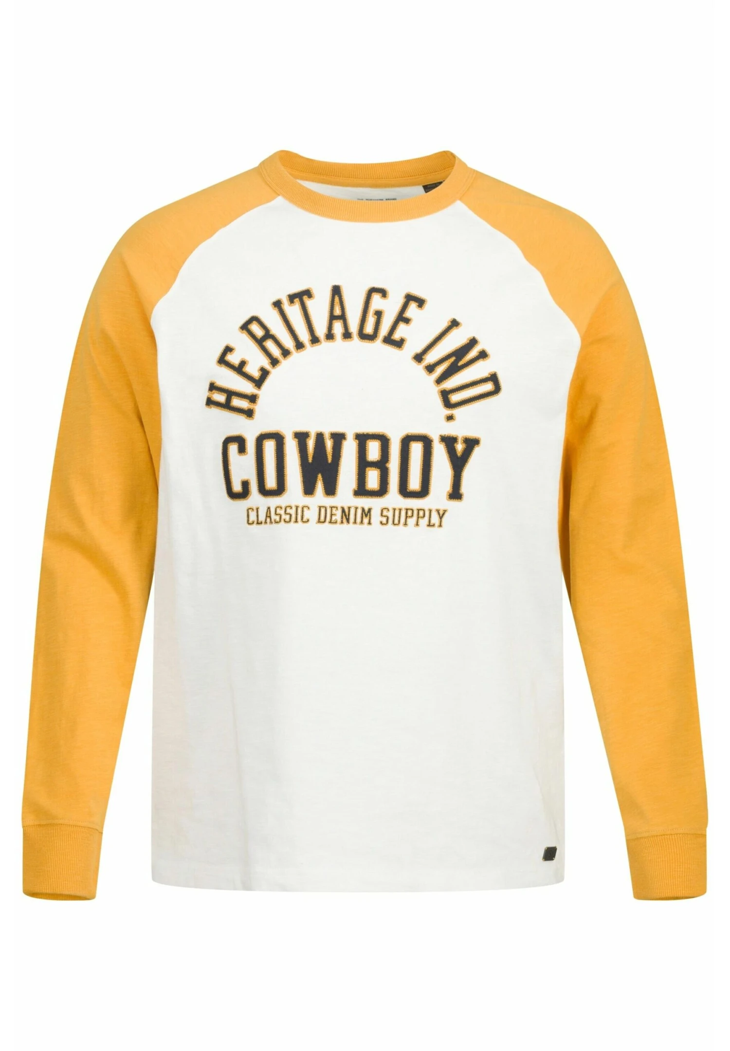 JP1880 Flamm Rundhals Badges - Longsleeve - Saffron Yellow 5 JP1880 Flamm Rundhals Badges - Longsleeve - Saffron Yellow - Afbeelding 3