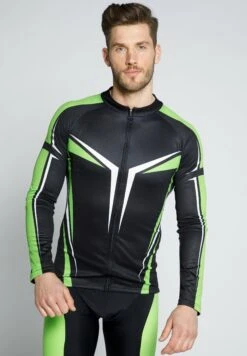 JP1880 Fietstricot Opstaande Ademe - Trainingsvest - Zwart