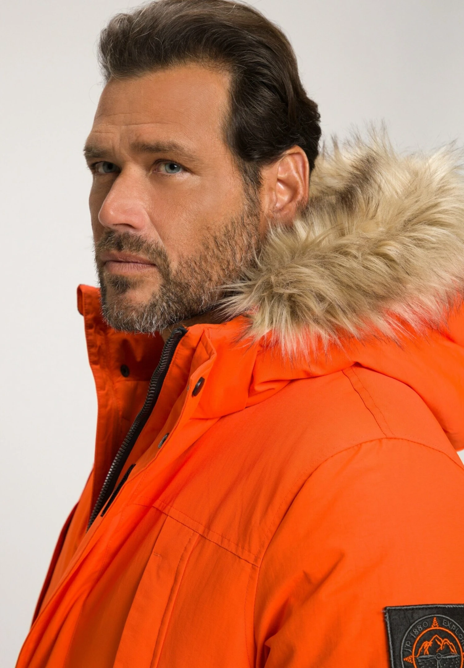 JP1880 With Hood - Parka - Bright Orange 3 JP1880 With Hood - Parka - Bright Orange - Afbeelding 2