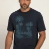 JP1880 Halbarm Palmen Print Flamm - T-Shirt Print - Navy Blue -JP1880 ca065d3346c34d42aea8749d4ff16162