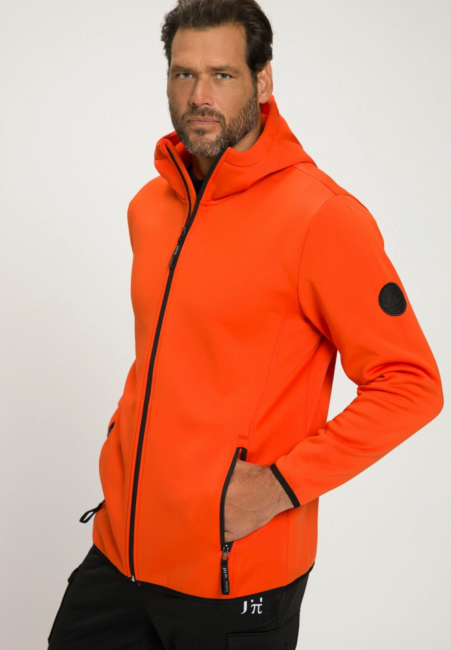 JP1880 Fleecejas - Orange Vif 5 JP1880 Fleecejas - Orange Vif - Afbeelding 3