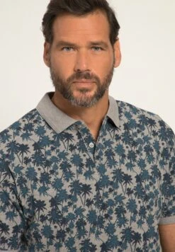 JP1880 Halbarm Allover Print - Poloshirt - Gray Melange 6 JP1880 Halbarm Allover Print - Poloshirt - Gray Melange -JP1880 cc2c028294434bd289a72543d85465b5
