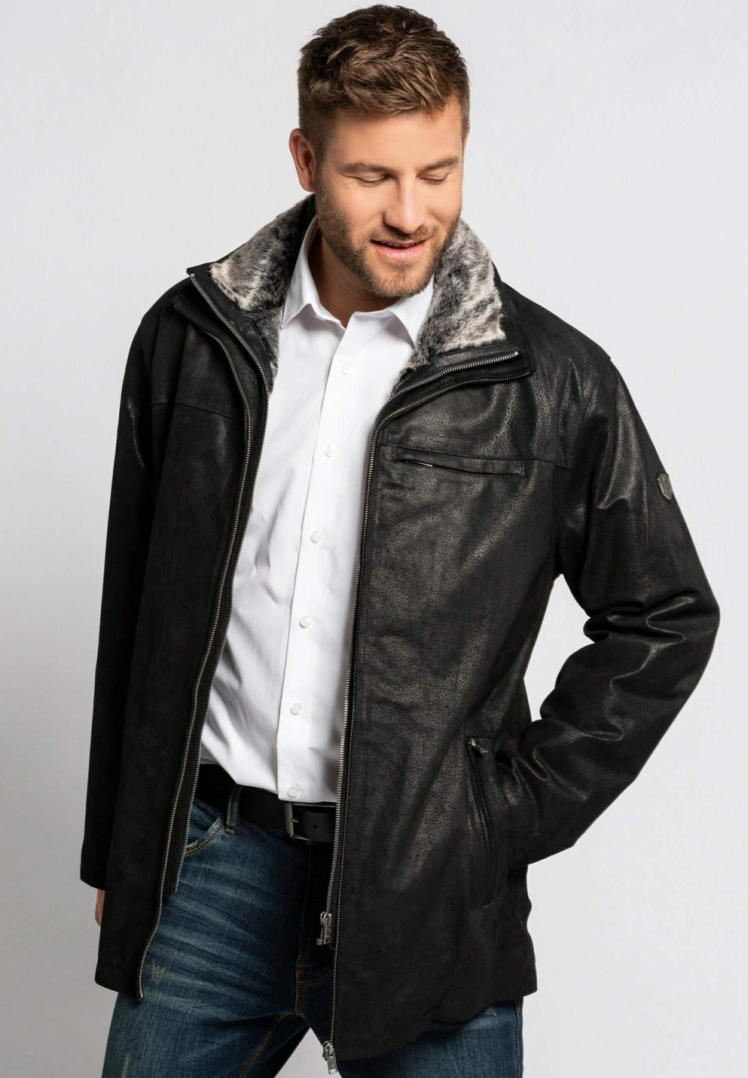 JP1880 Halflange Jas - Schwarz 4 JP1880 Halflange Jas - Schwarz - Afbeelding 2