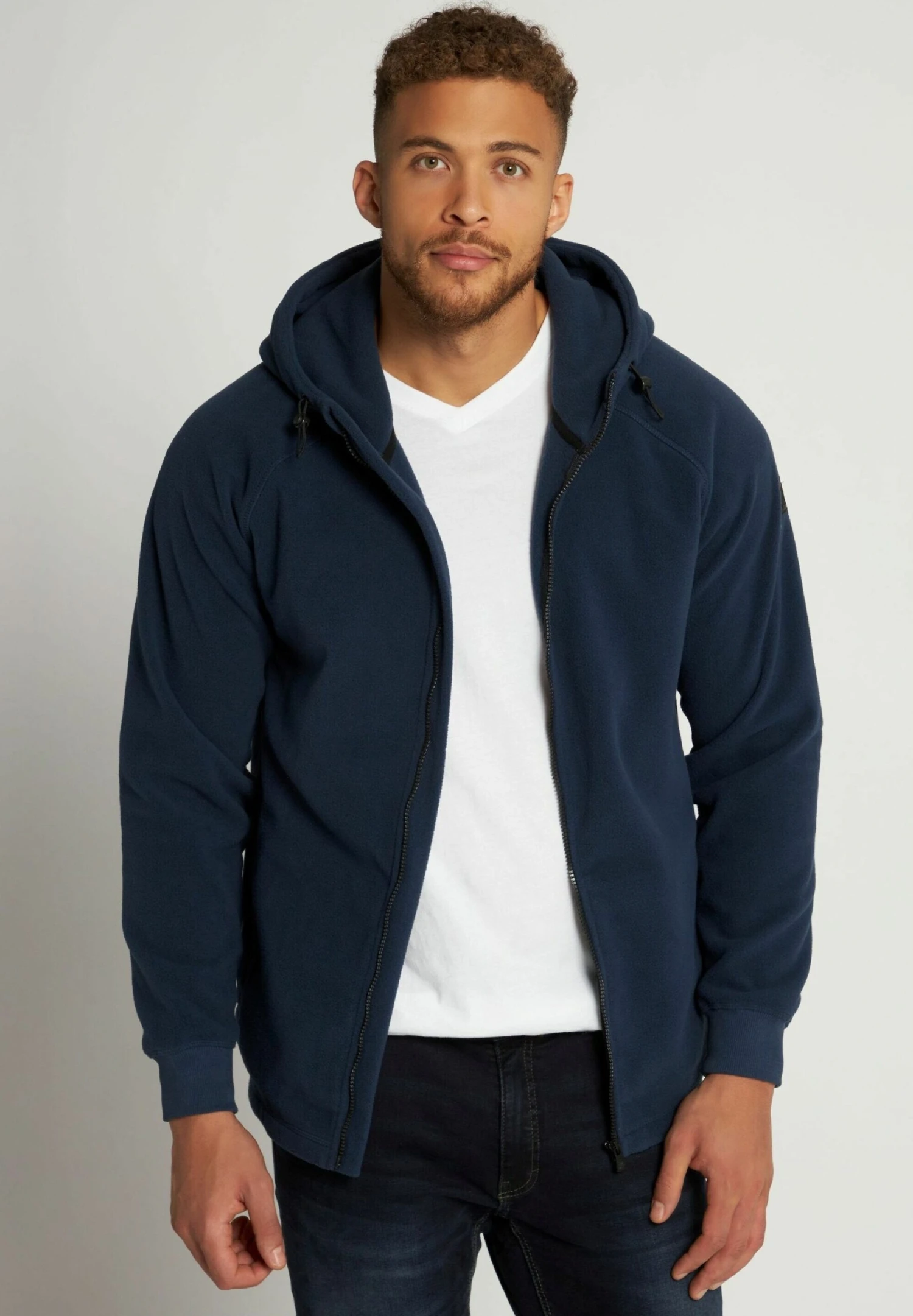 JP1880 À Capuche - Fleecejas - Bleu Nuit Mat 5 JP1880 À Capuche - Fleecejas - Bleu Nuit Mat - Afbeelding 3