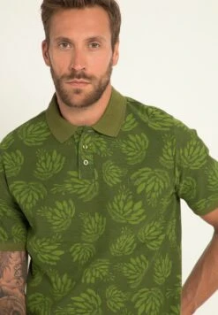 JP1880 Halbarm Print Kragen - Poloshirt - Seegrün -JP1880 d1efcffe31d74cbfa46ee32ad7feb27c