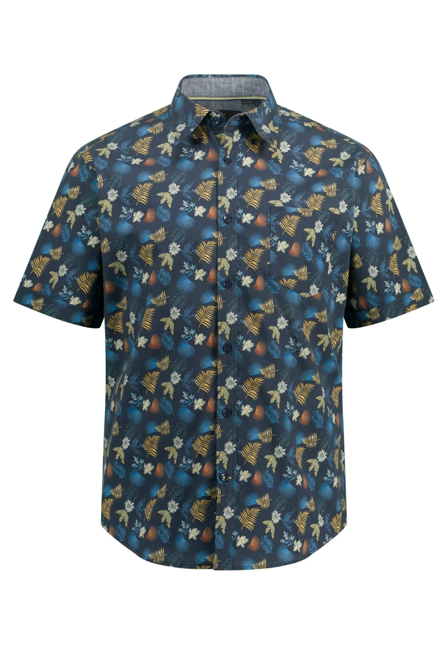 JP1880 Halbarm Allover Print Buttondown-KragenModern Fit - Overhemd - Navy Blau 5 JP1880 Halbarm Allover Print Buttondown-KragenModern Fit - Overhemd - Navy Blau - Afbeelding 3