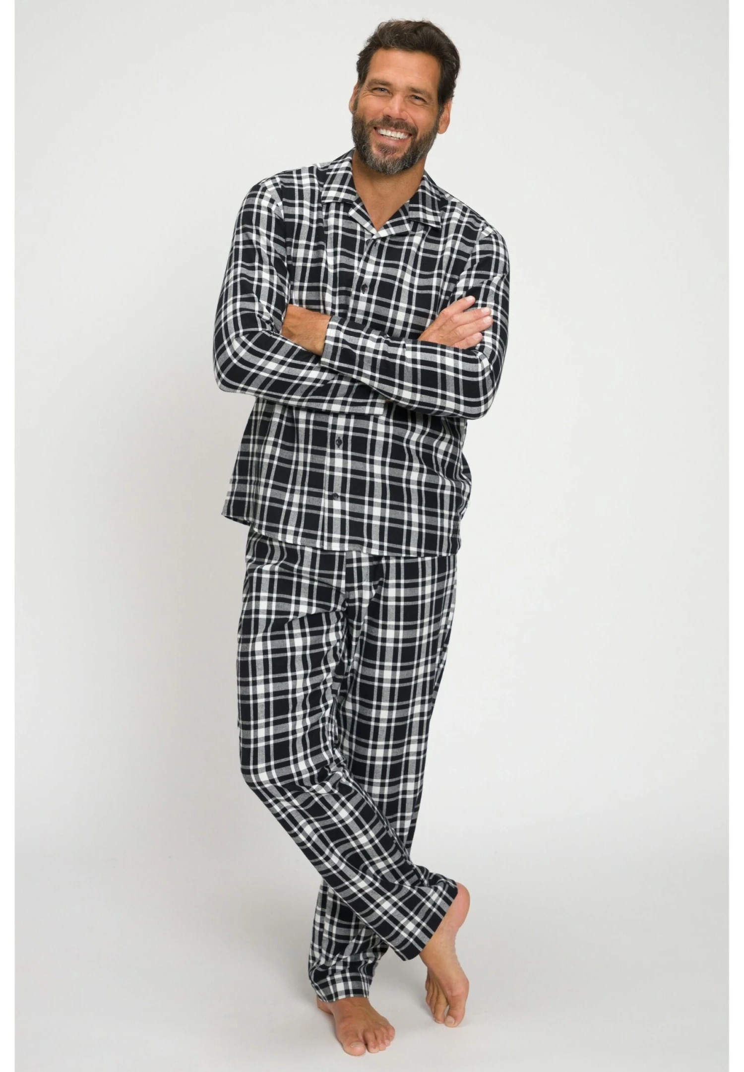 JP1880 Pyjamashirt - Schwarz 4 JP1880 Pyjamashirt - Schwarz - Afbeelding 2