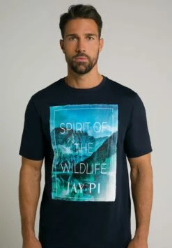 JP1880 Jay-Pi Flexnamic - T-Shirt Print - Dunkel Marine
