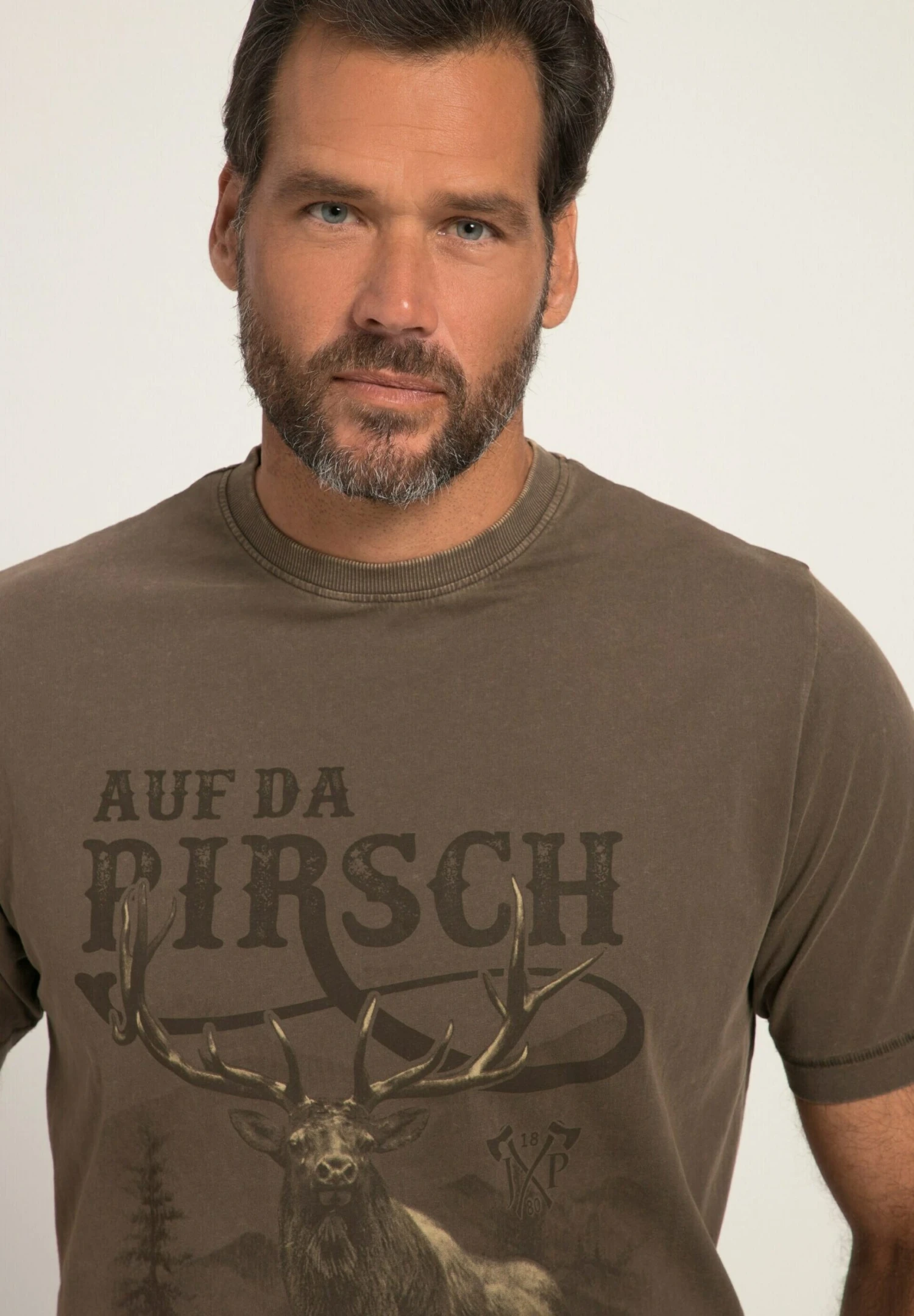 JP1880 T-Shirt Print - Brunâtre 4 JP1880 T-Shirt Print - Brunâtre - Afbeelding 2