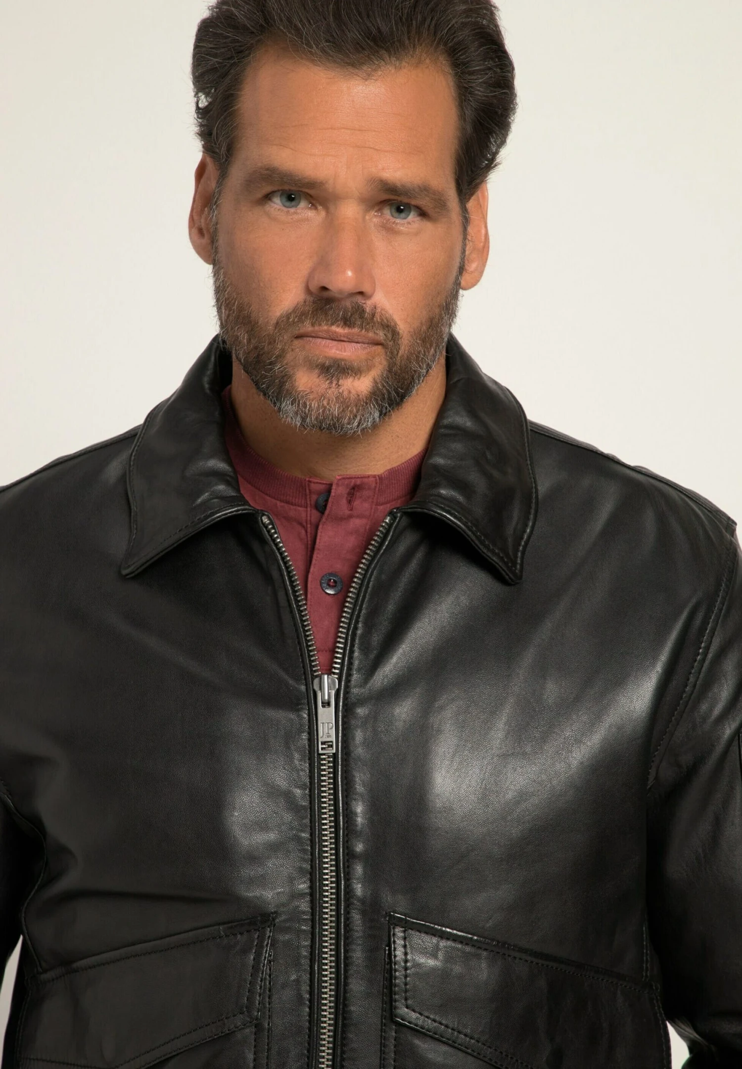 JP1880 Premium Avec Col De Chemi - Leren Jas - Noir 4 JP1880 Premium Avec Col De Chemi - Leren Jas - Noir - Afbeelding 2