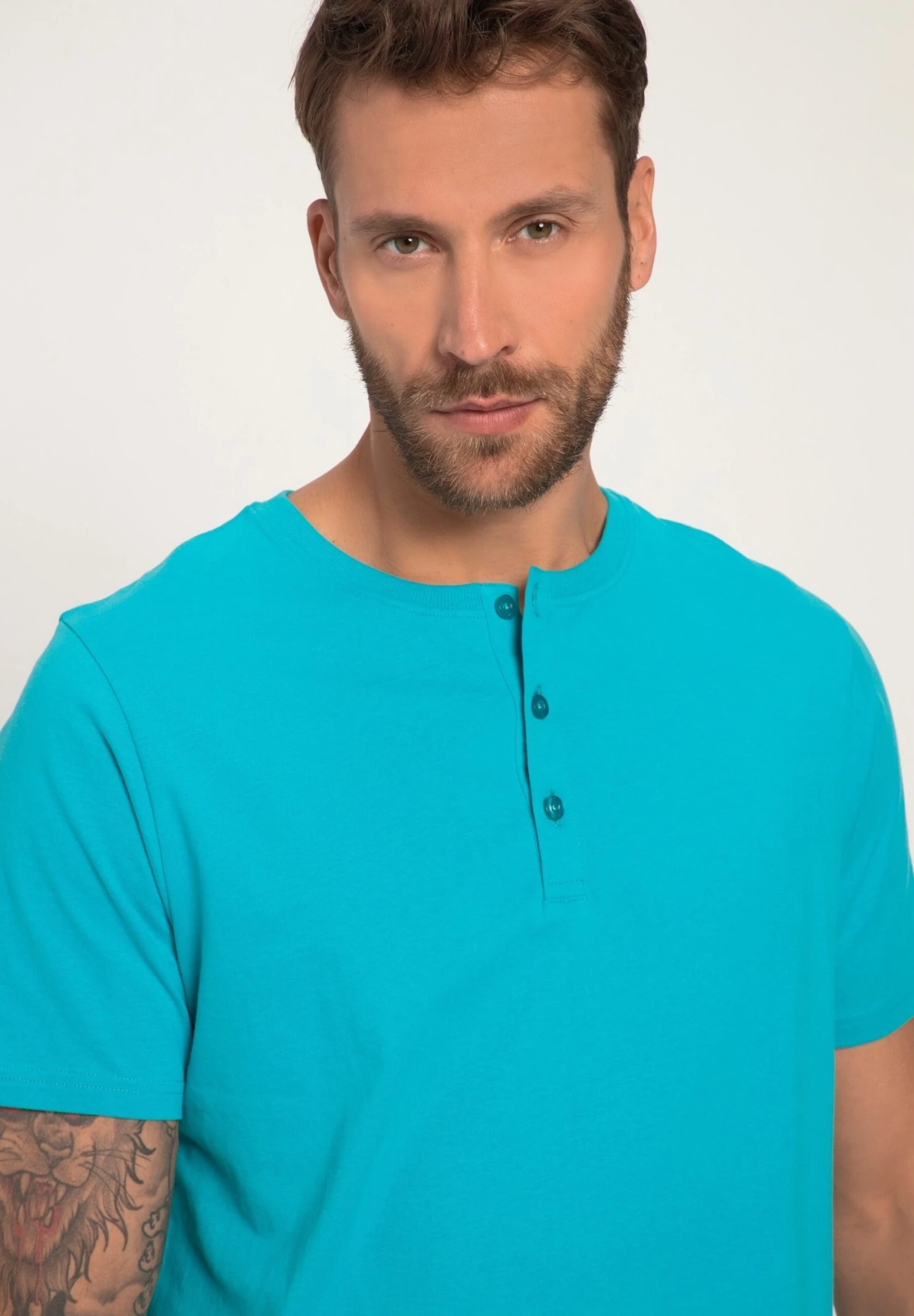 JP1880 T-Shirt Basic - Dark Turquoise 4 JP1880 T-Shirt Basic - Dark Turquoise - Afbeelding 2