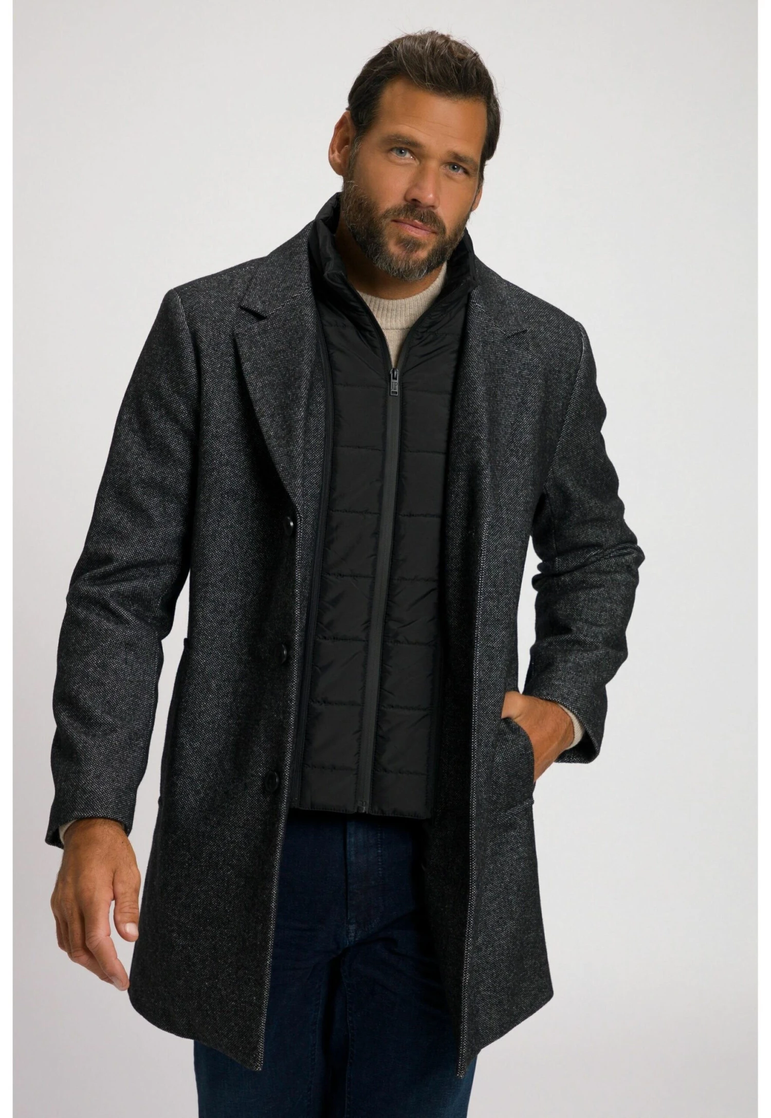 JP1880 Mantel - Noir 5 JP1880 Mantel - Noir - Afbeelding 4