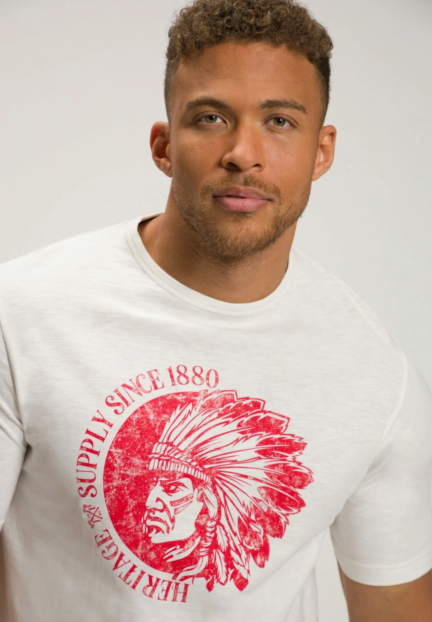 JP1880 T-Shirt Print - Crèmewit 4 JP1880 T-Shirt Print - Crèmewit - Afbeelding 2