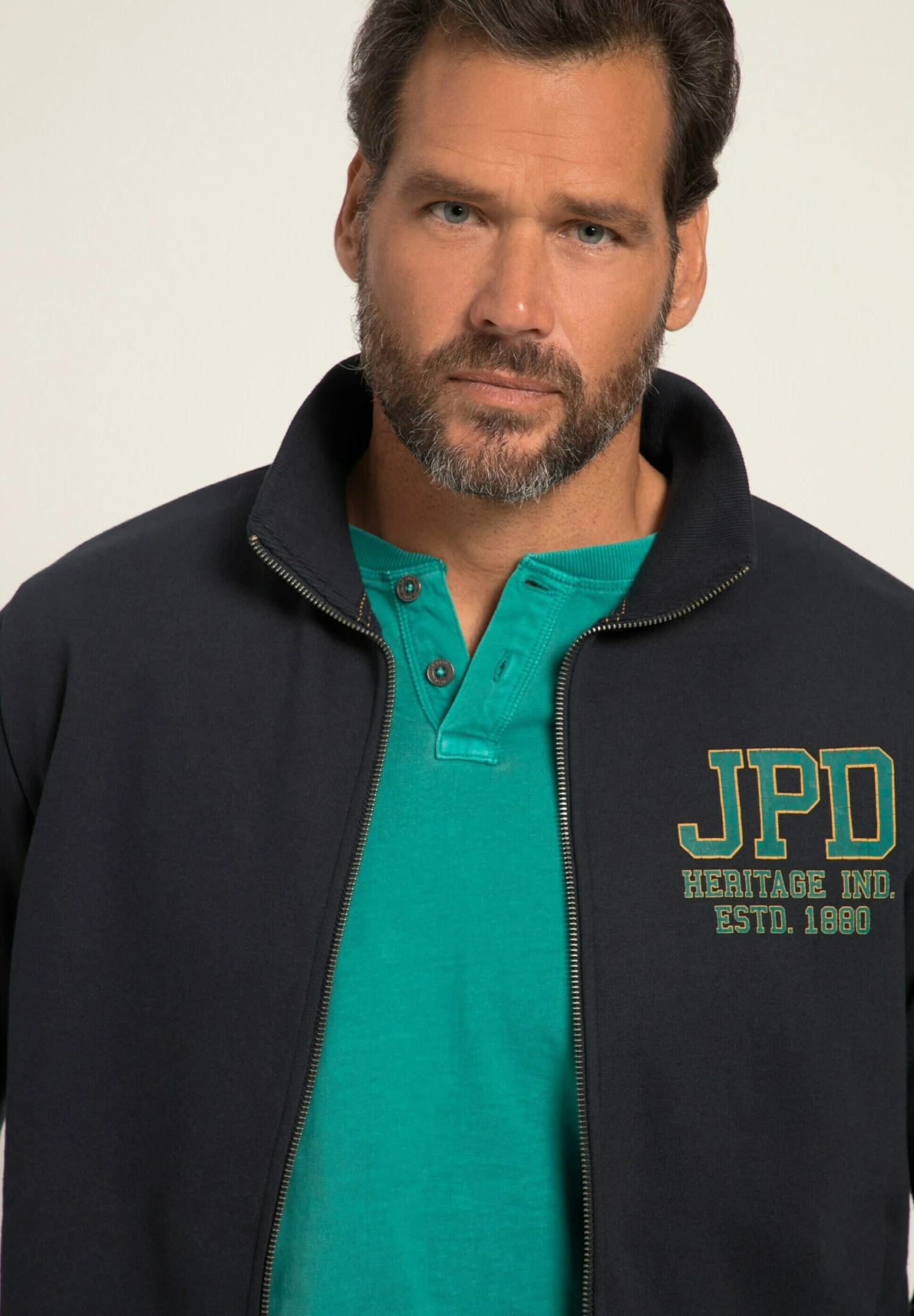 JP1880 Sweater Met Rits - Bleu Marine 4 JP1880 Sweater Met Rits - Bleu Marine - Afbeelding 2