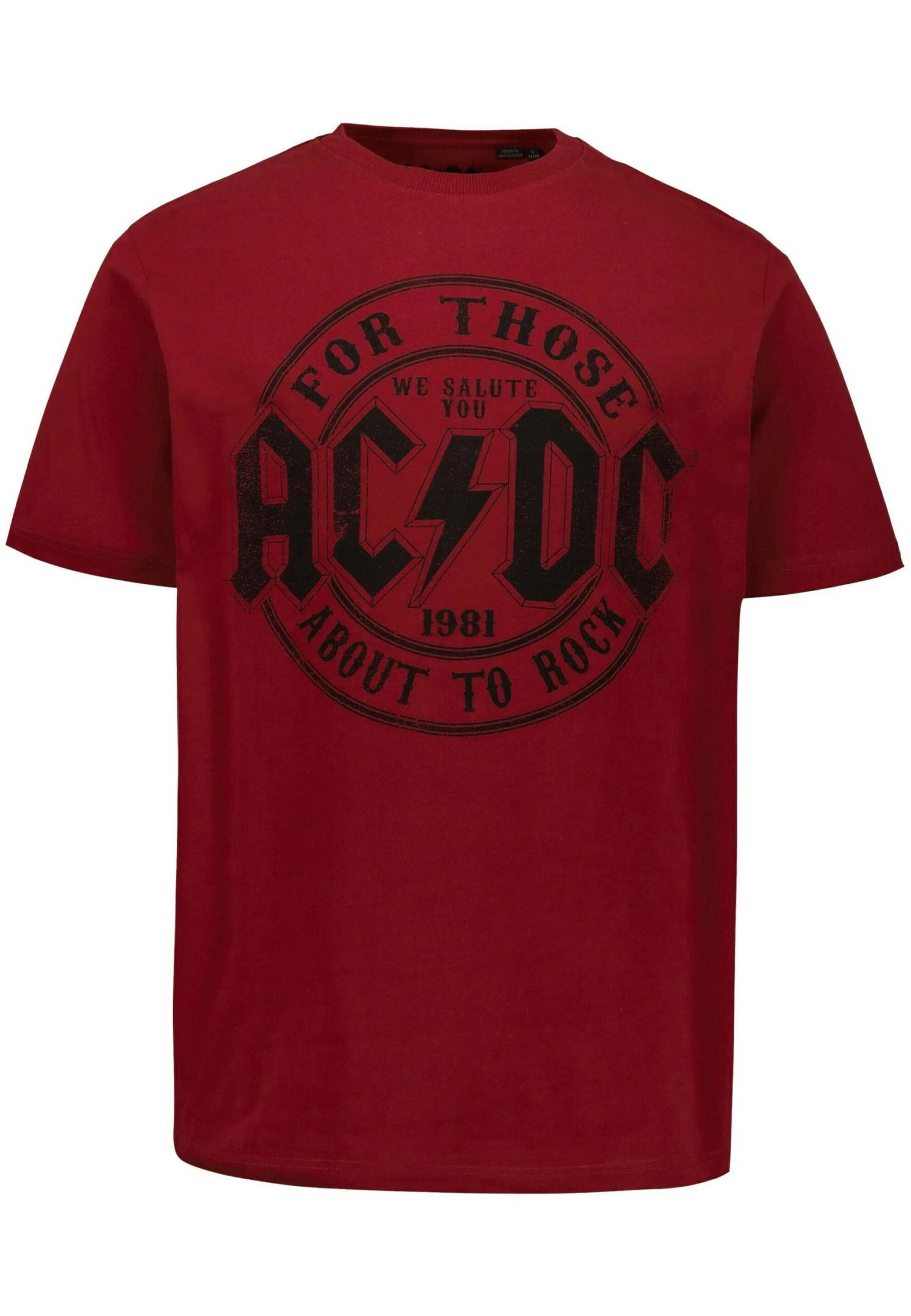 JP1880 Ac/Dc - T-Shirt Print - Rostrot 4 JP1880 Ac/Dc - T-Shirt Print - Rostrot - Afbeelding 2