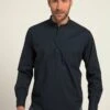 JP1880 Henley, Langarm, Modern Fit, Brusttasche, Rundhals - Overhemd - Navy Blau -JP1880 ebbcb1c9762447e097987220eb9e1b54