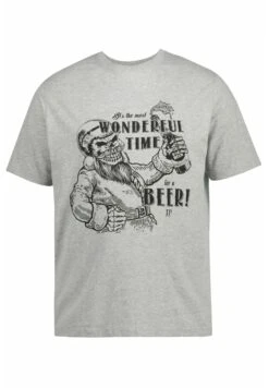 JP1880 T-Shirt Print - Grey Melange 7 JP1880 T-Shirt Print - Grey Melange -JP1880 ee686097f8b0456faf9339fa9e3e1624