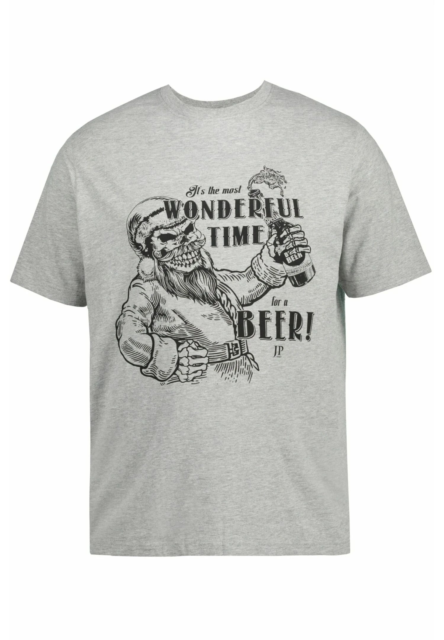 JP1880 T-Shirt Print - Grey Melange 5 JP1880 T-Shirt Print - Grey Melange - Afbeelding 3