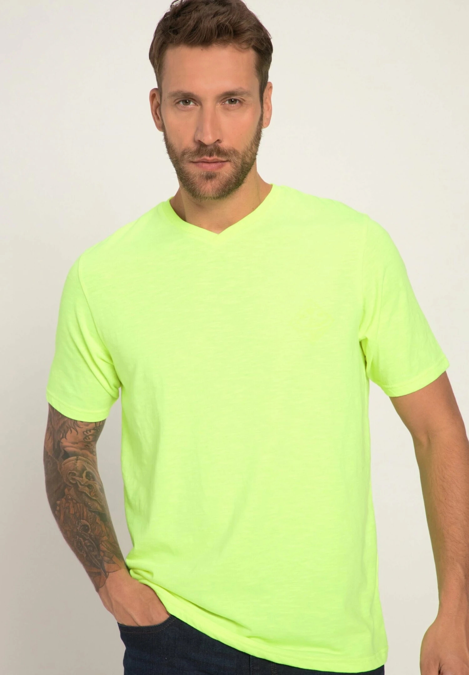 JP1880 T-Shirt Basic - Jaune Fluo 3 JP1880 T-Shirt Basic - Jaune Fluo